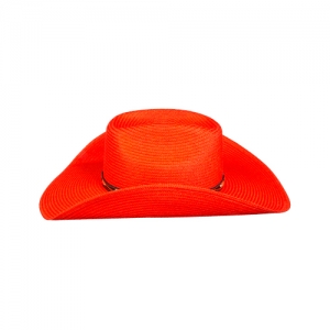 Chapéu Colors Cavaleiro II aba Formada Fibra Natural Laranja com Proteção UV