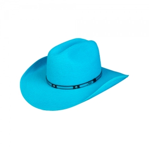 Chapéu Colors Country Fibra Natural Azul com Proteção UV