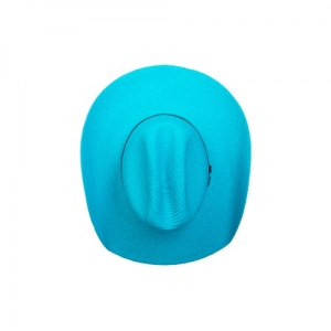Chapéu Colors Country aba Formada Fibra Natural Azul com Proteção UV
