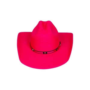 Chapéu Colors Country aba Formada Fibra Natural Rosa com Proteção UV