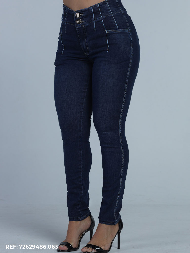 Calça Jeans Cigarreti Modelagem Apaixonante com Detalhes Estilosos Frontal  - Edex Jeans