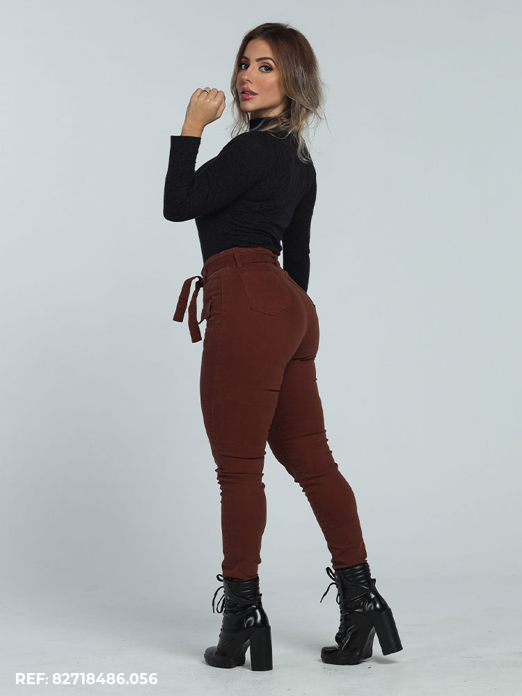 Calça Cropped Feminina Agradável Cinto Safira - Edex Jeans