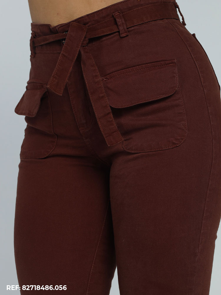 Calça Cropped Feminina Agradável Cinto Safira - Edex Jeans