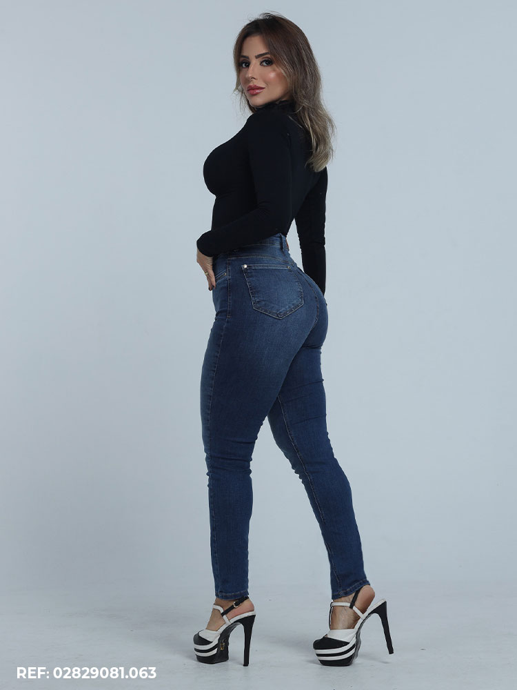 Calça Jeans Cropped Confort + Modelagem Perfeita e Cós Sobreposto - Edex Jeans