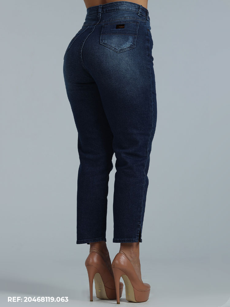 Calça Cropped Feminina Mom - Edex Jeans