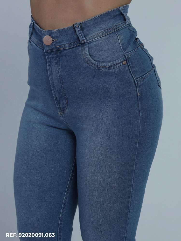 Calça Jeans Glamour Curvas Perfeitas com Recorte Posterior - Edex Jeans