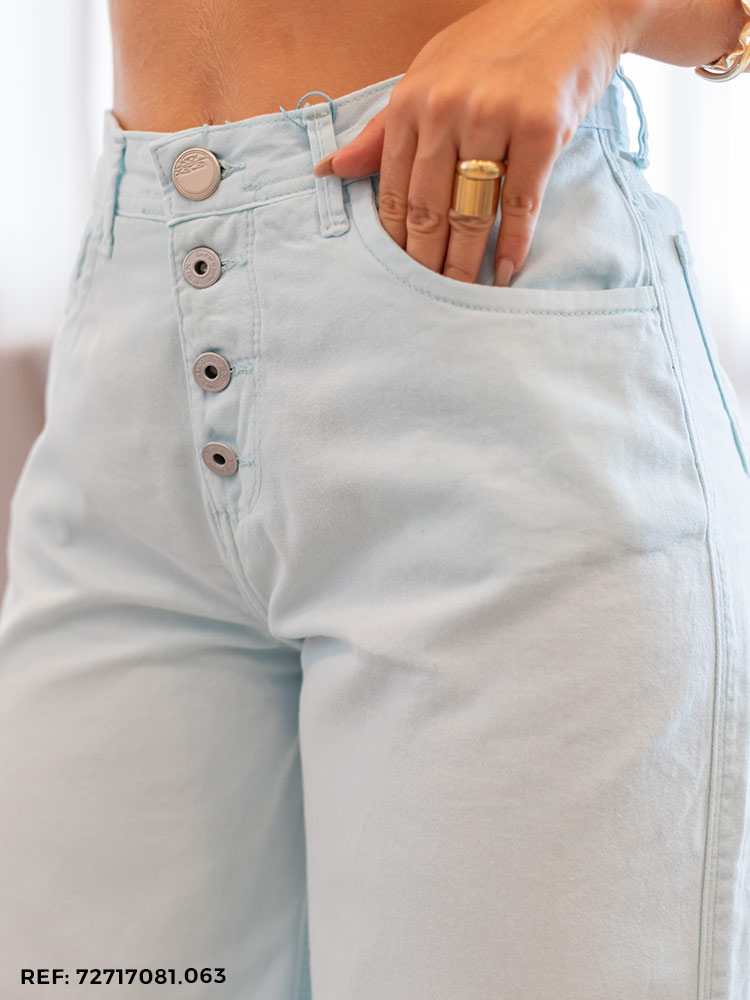 Calça Feminina Wide Leg Collor  - Edex Jeans
