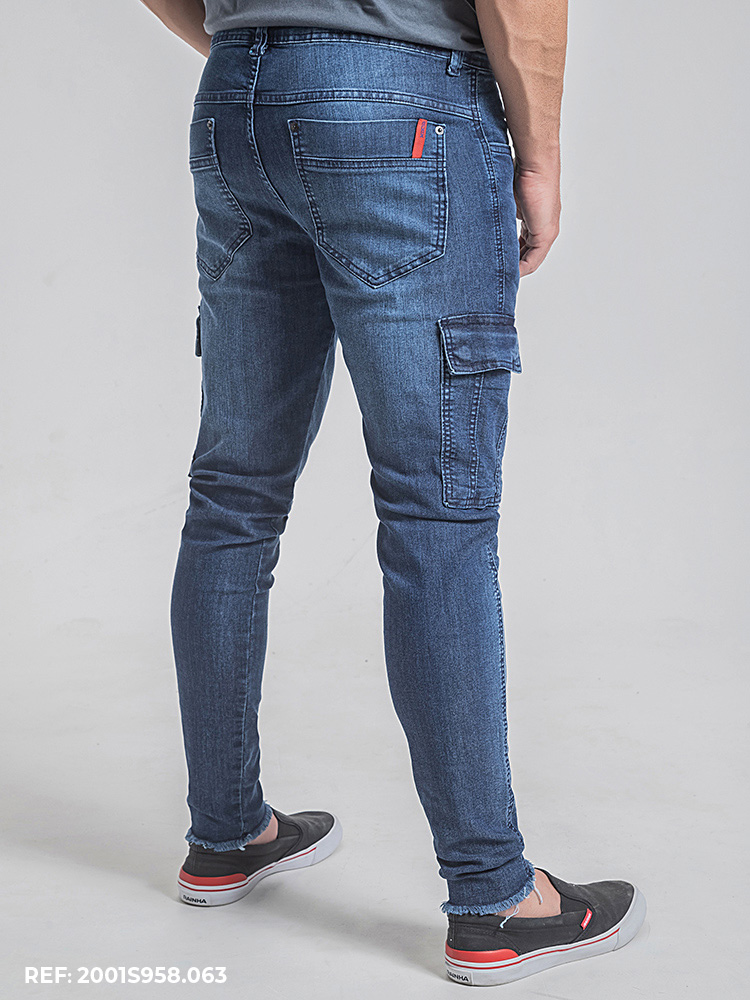 Calça Masculina Junior Utilitaria - Edex Jeans