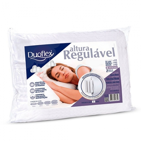 Travesseiro Duoflex RE1103 Altura Regulavel Espuma