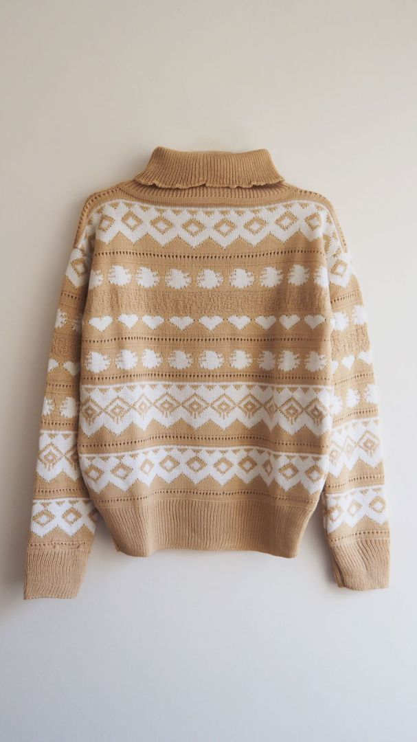 Suéter Estampado Bege  - Bazara33