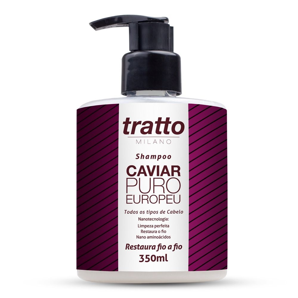 Kit Caviar Puro Europeu - Tratamento Diário - Shampoo Condicionador e Shower Gel