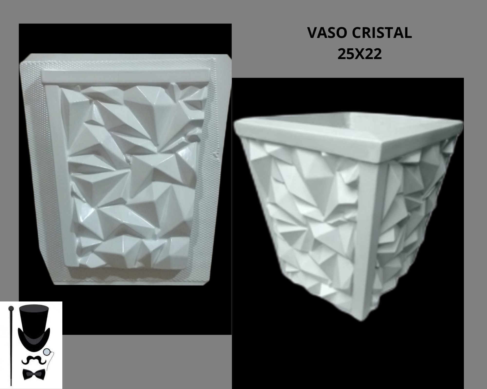 Vaso Cristal 25x22