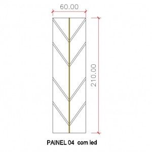 Painel Clean 04 (210x60cm) com led