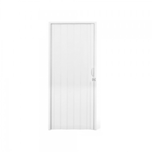 Porta Sanfonada Plastilit de Plástico PVC com 70 cm x 210 cm Branco Neve