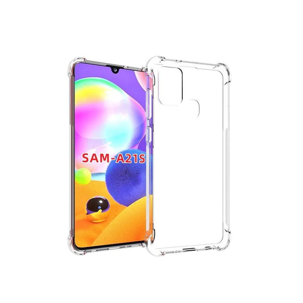 Capa Transparente Samsung Galaxy A21s Com Bordas Protetoras