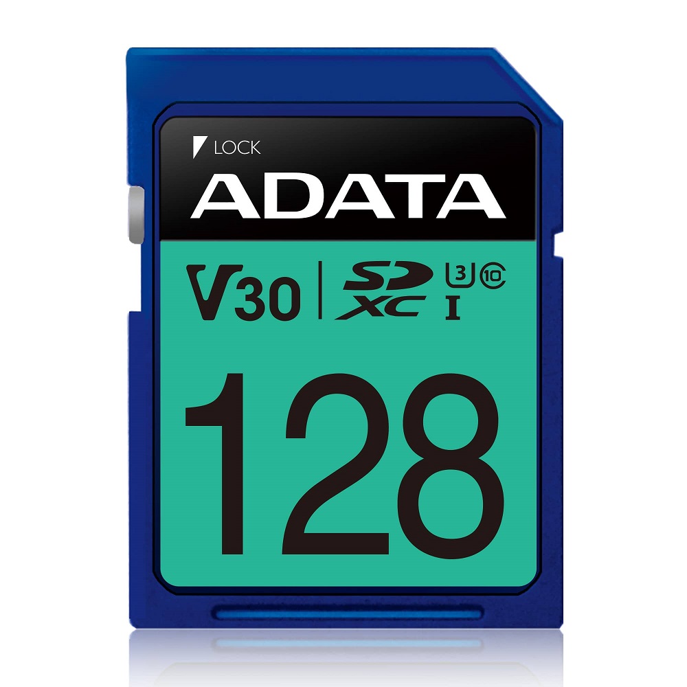 Cartão de Memória SD 4K, Adata Premier Pro, Classe 10, 128Gb, ASDX128GUI3V30S-R