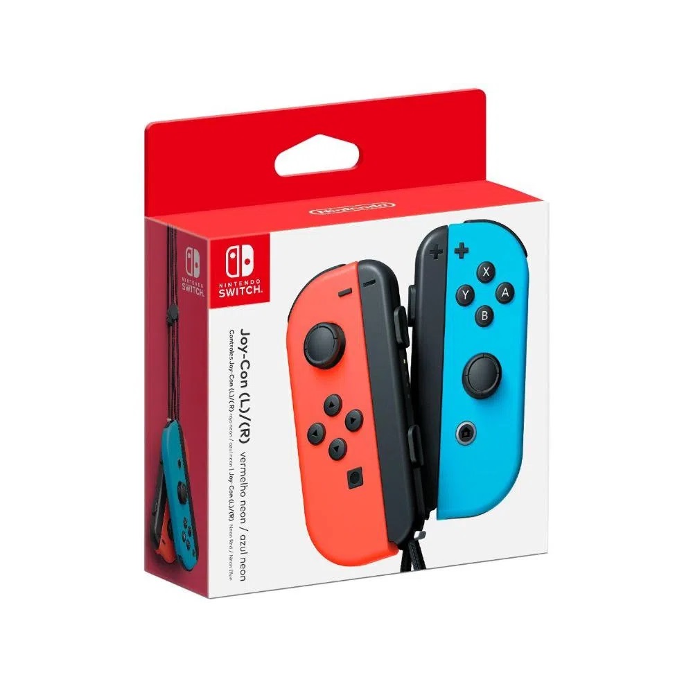 Controle Nintendo Switch Joy-Con (L) e (R) Vermelho e Azul