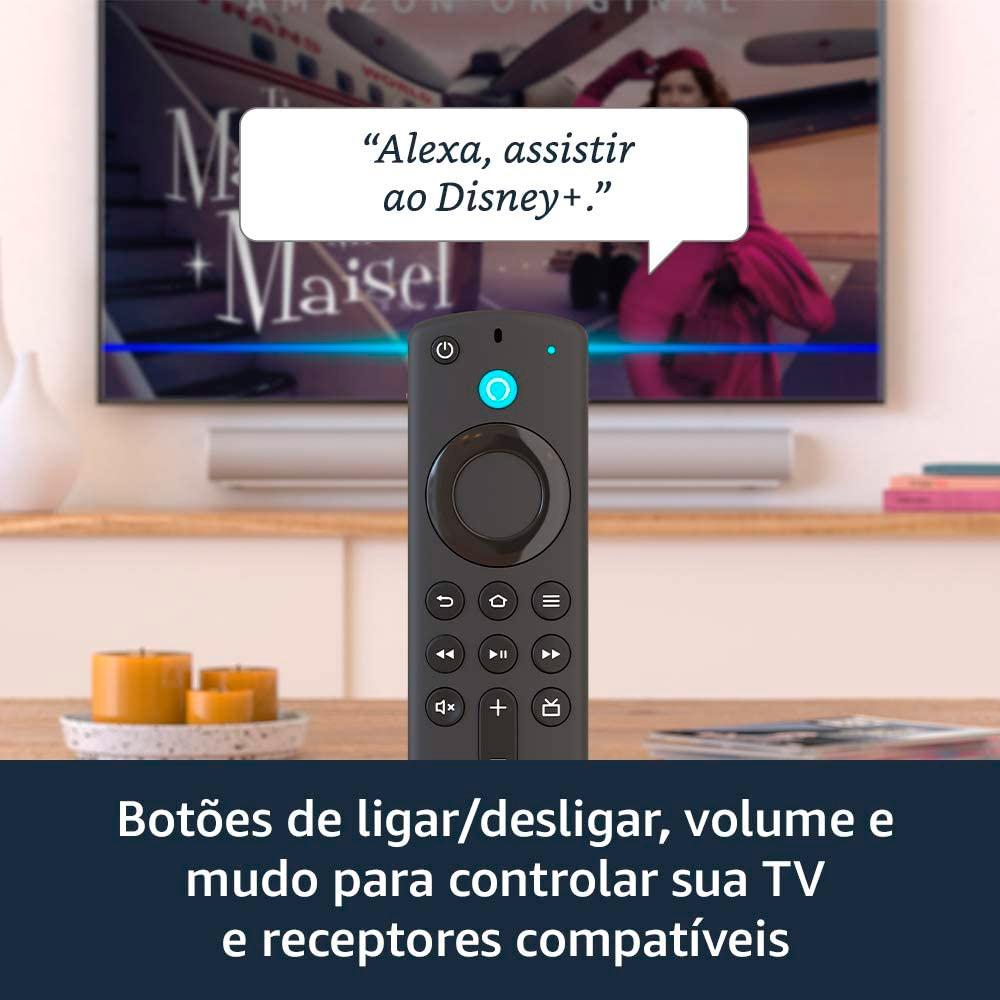 Fire TV Stick Amazon com Controle Remoto por Voz Alexa B08C1K6LB2