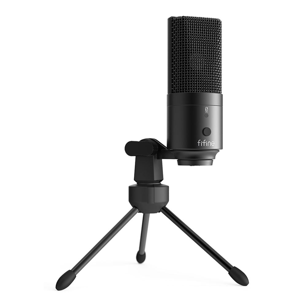Microfone Condensador Fifine Usb K650b Preto