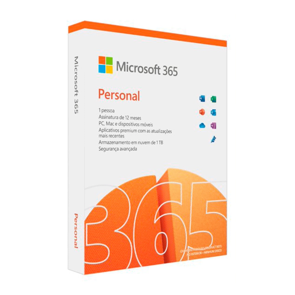 Microsoft Office 365 Personal 1 Usuário com 1TB na Nuvem QQ2-01386