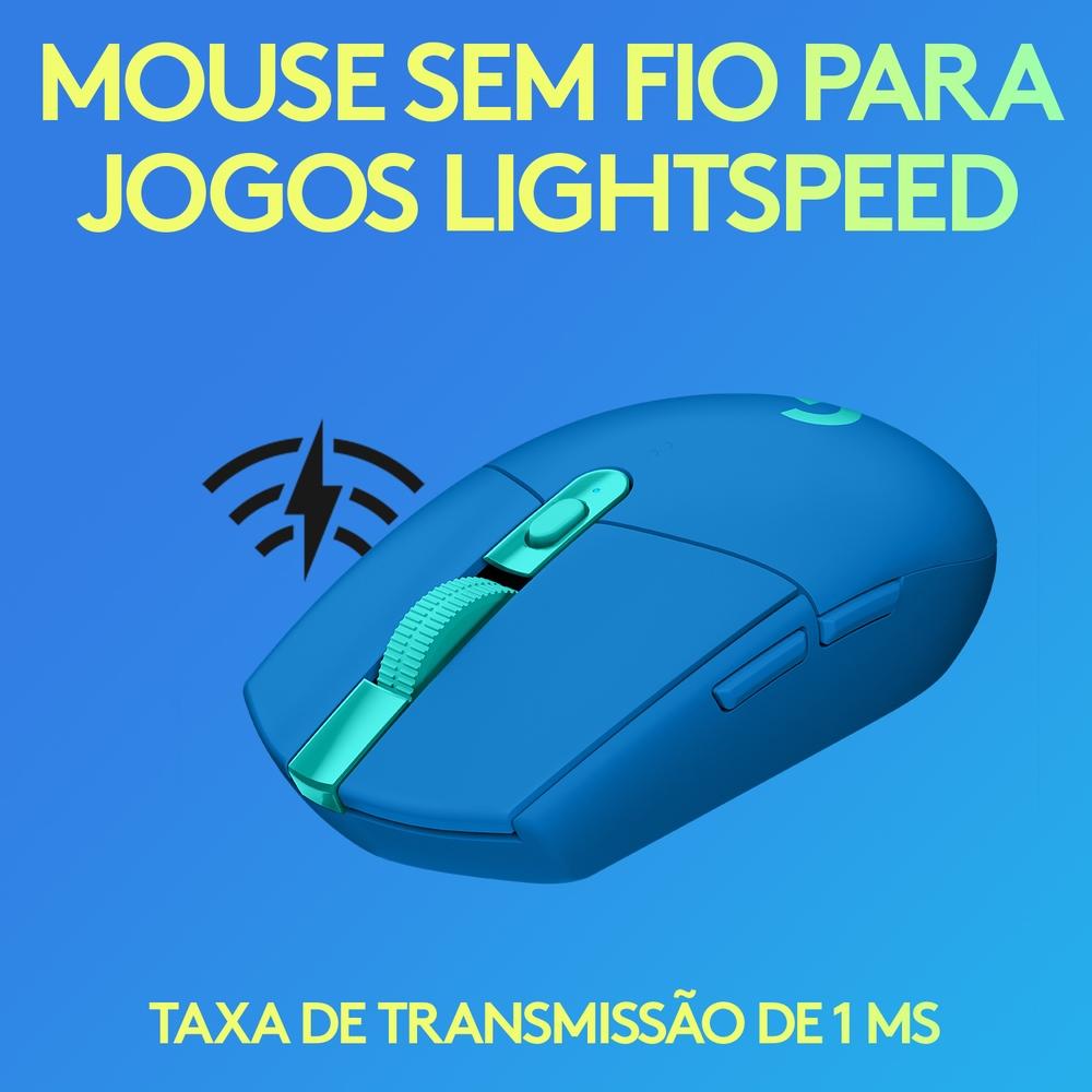 Mouse Gamer Wireless, Logitech G305 LIGHTSPEED, 6 Botões Programáveis, Até 12.000 DPI, Azul 910-006013