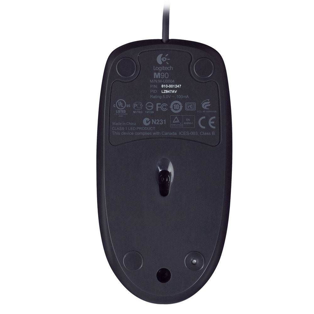 Mouse Logitech M90 Usb Preto 1000 Dpi - 910-004053