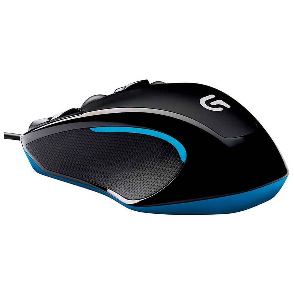 Mouse Óptico Gamer USB Logitech G300S 2500dpi Preto/Azul