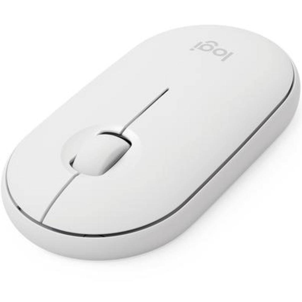 Mouse Sem Fio e Bluetooth Logitech Pebble M350 Branco