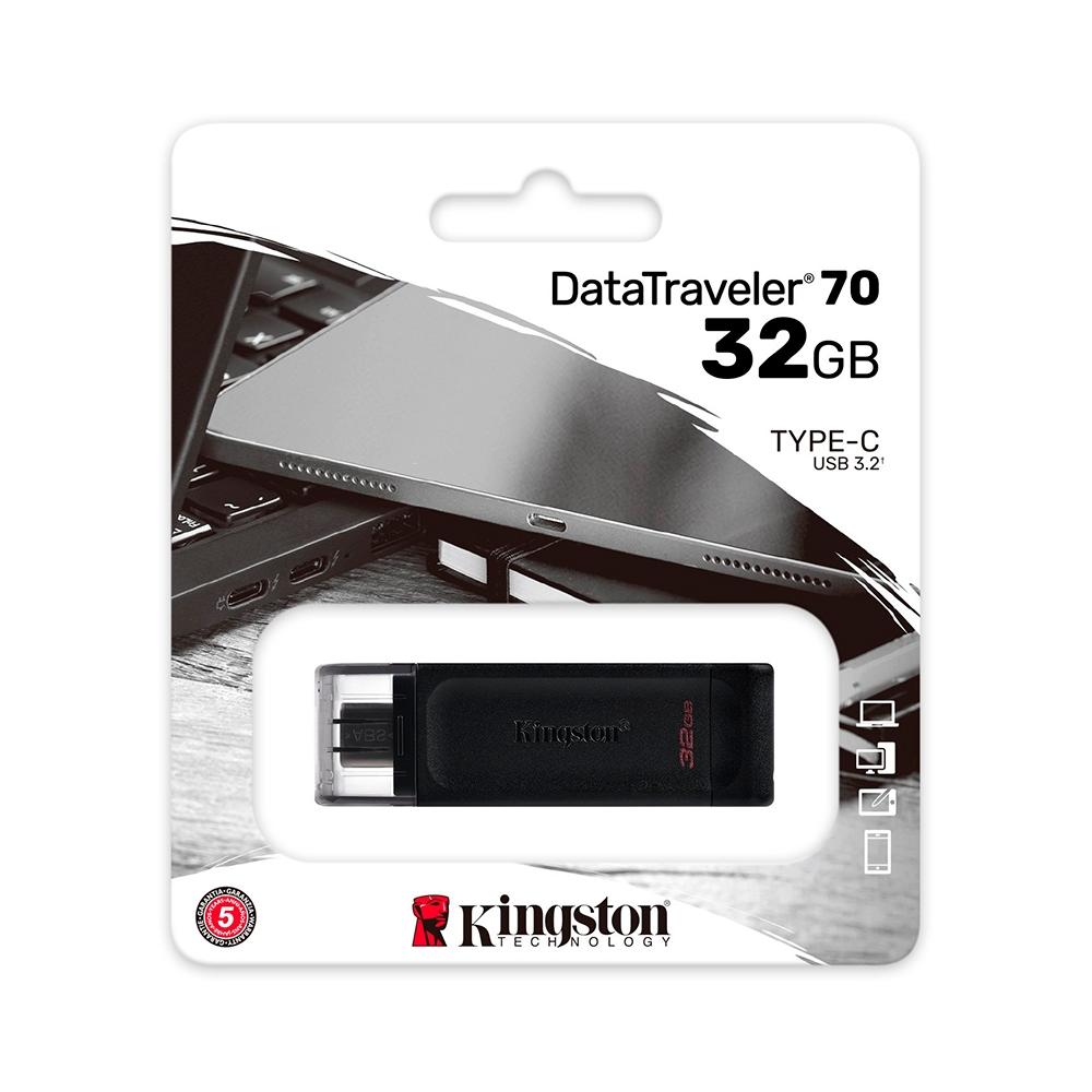 Pen Drive Kingston DataTraveler 70 32GB USB-C DT70/32GB