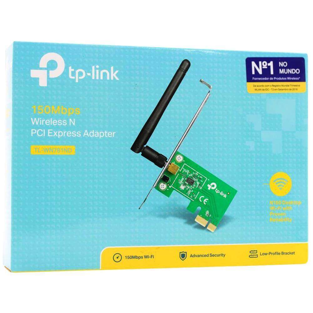 Placa de Rede TPLink Wireless 150Mbps PCI Express TL-WN781ND