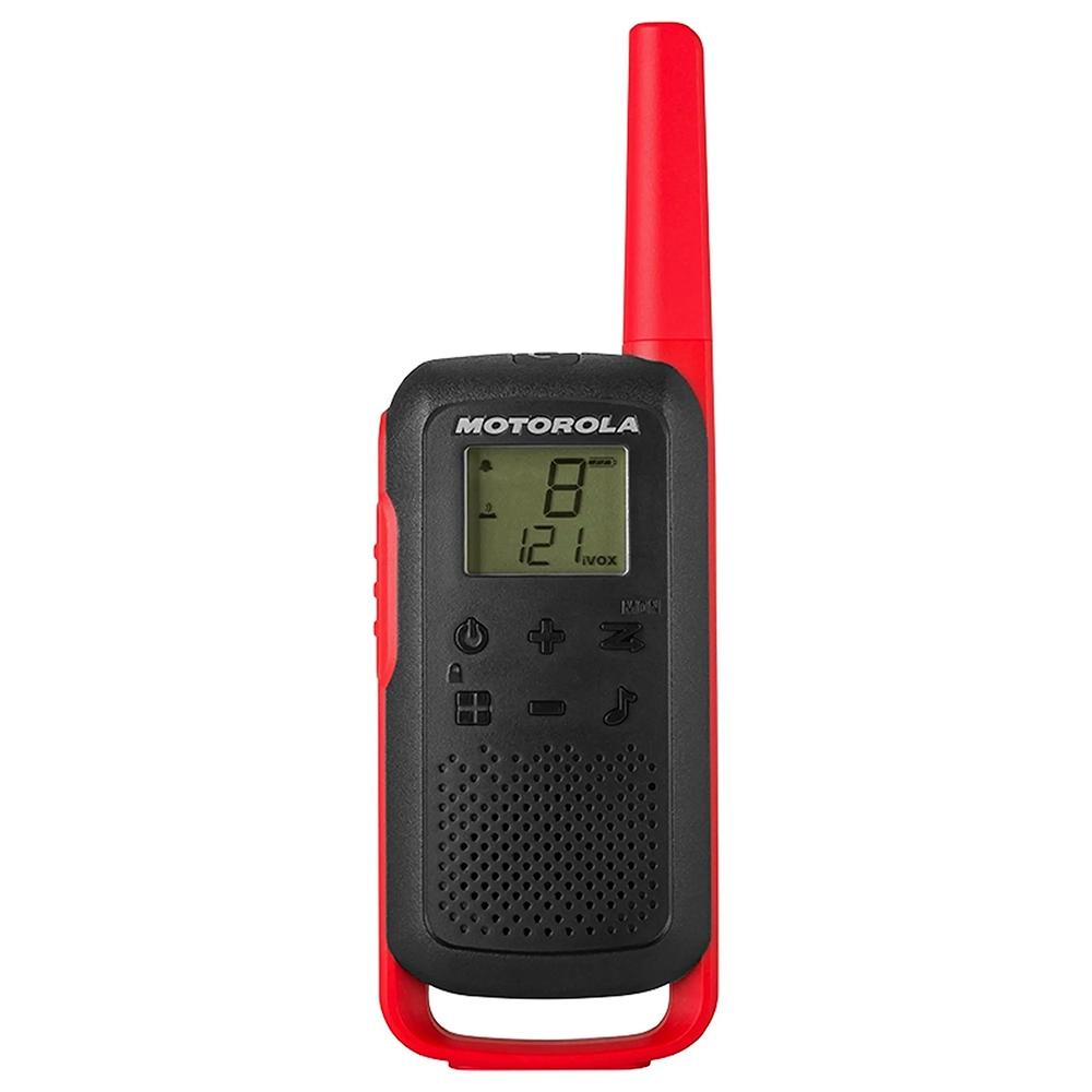 Radio Talkabout Motorola 32KM 26 Canais Vermelho e Preto T210BR