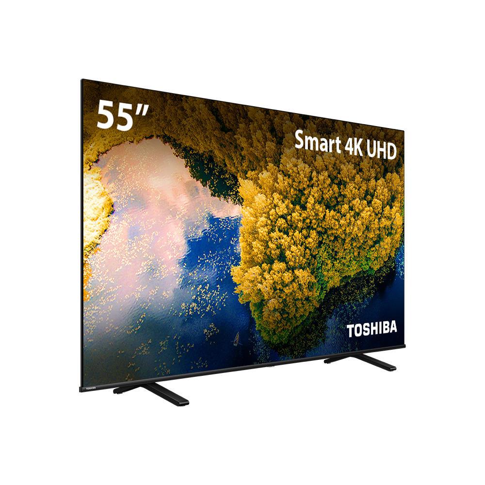 Smart TV Toshiba 55 DLED 4K 3 HDMI 2 USB Wi-Fi VIDAA Preto 55c350ls Tb011m