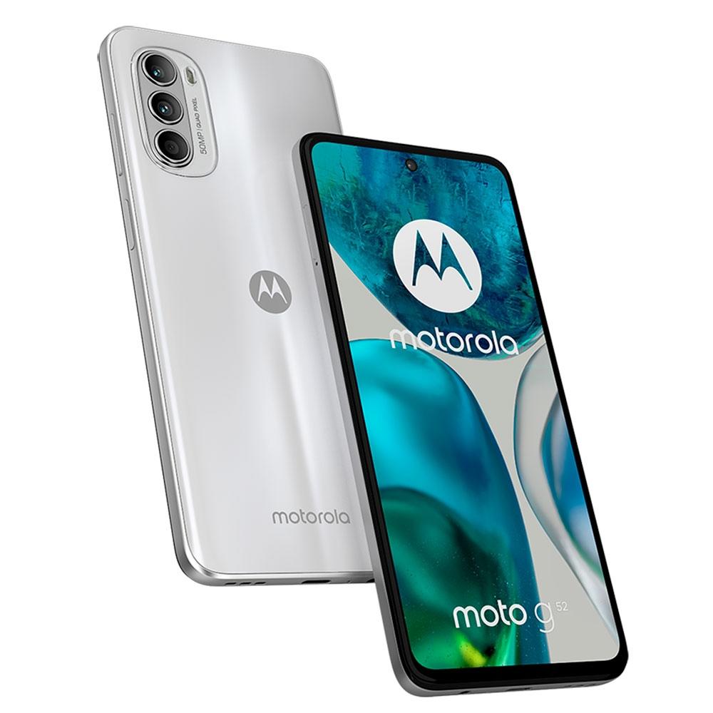 Smartphone Motorola, Moto G52, 128GB, 4GB Ram, Octa Core, Câmera Tripla 50Mp, Tela de 6.6" Branco
