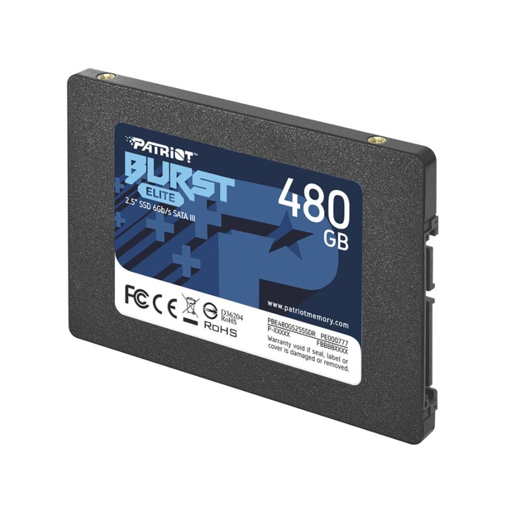 SSD Patriot Burst Elite 480GB Sata III Leitura 450MB/s e Gravação 320MB/s PBE480GS25SSDR