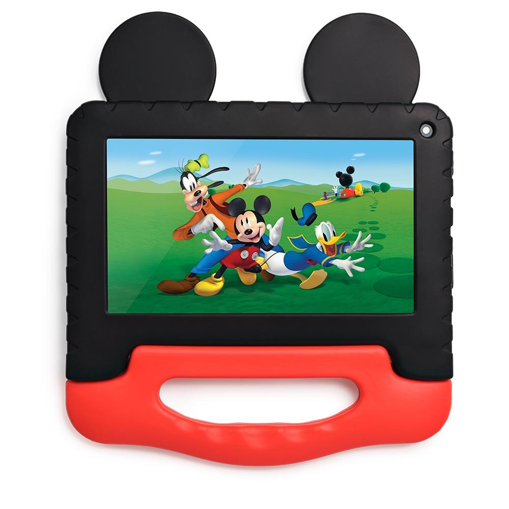 Tablet Multilaser Mickey 32GB Tela 7" Bluetooth Quad Core Camera 1.3MP Android 11 USB-C Preto/Vermelho NB367