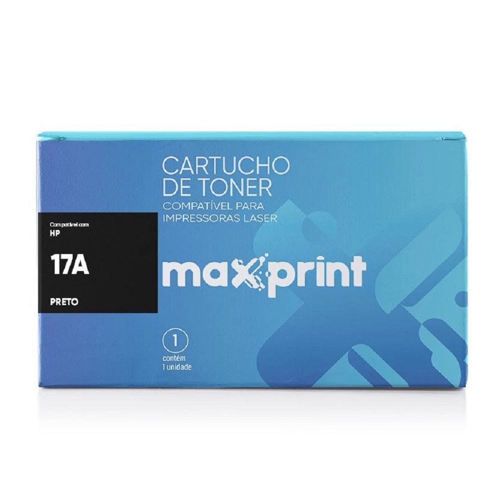Toner Maxprint 17A, Compatibilidade com Hp CF217A, Preto
