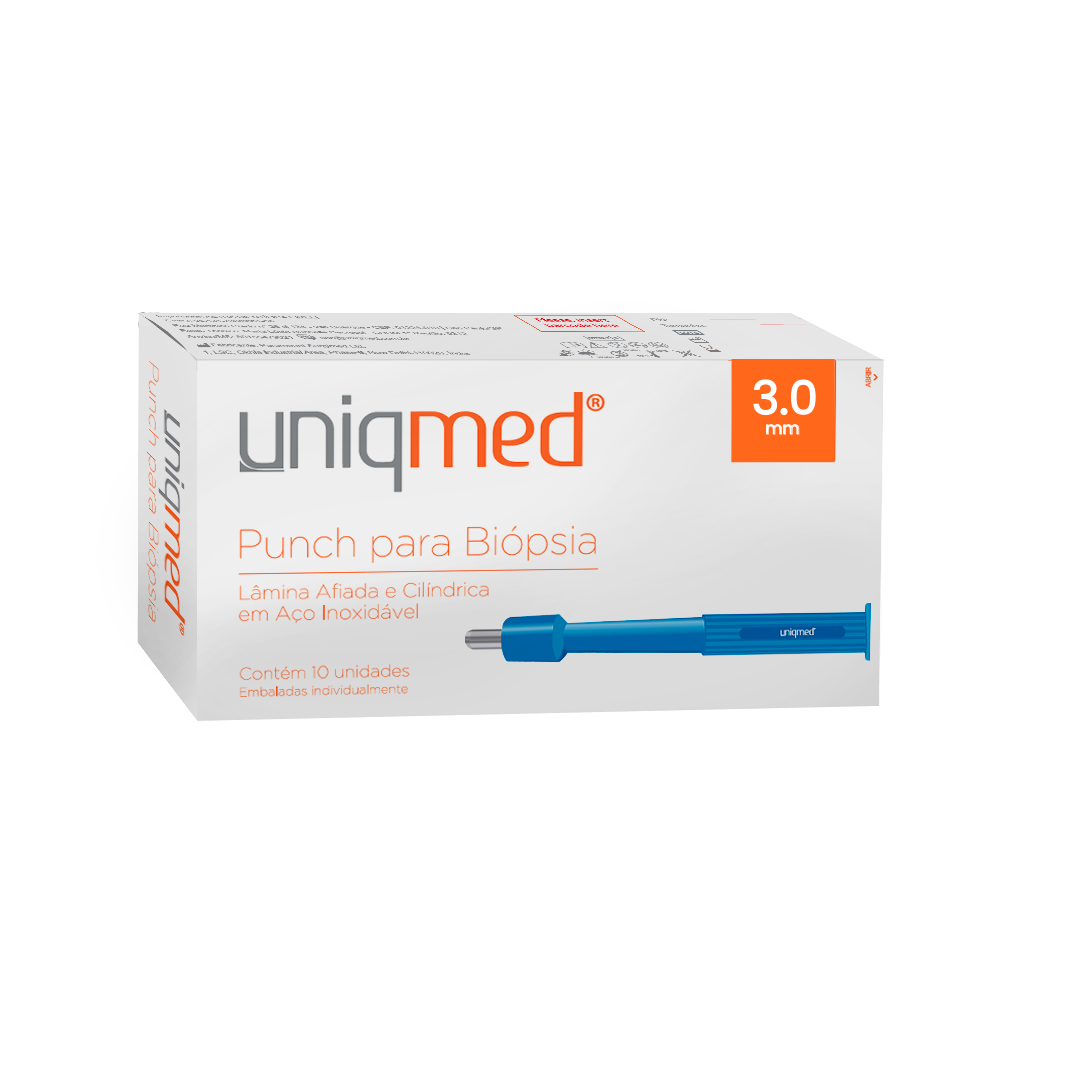 Punch para Biopsia Uniqmed - Caixa com 10 unidades - Blister Individual