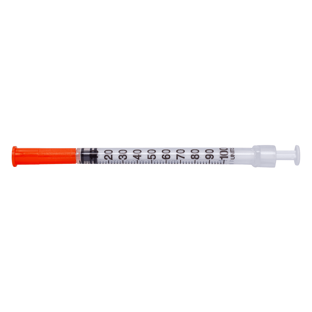 Seringas para Insulina Uniqmed 1mL Agulha 6mmx0.25mm - Caixa com 100 unidades (Blister individual)