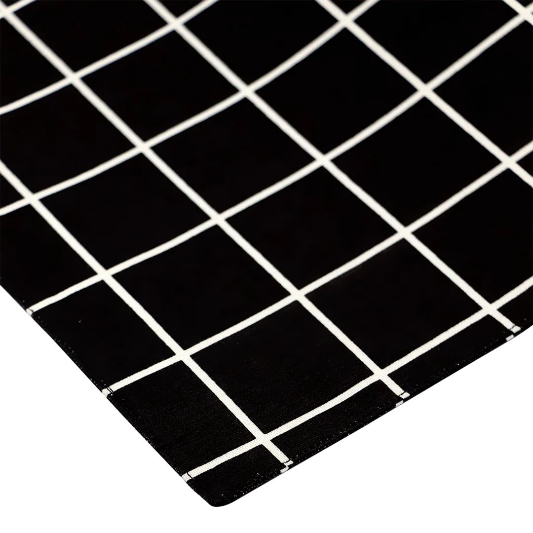 Lugar americano cotton quadriculado preto grid - vinhedo - cdp