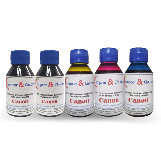 Tinta Canon p/ IX6810 | IP7210 | Compatível | Kit 5 Cores| 500 ML