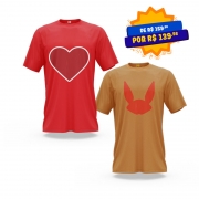 Kit Camisas Aventureira Vermelha e Aventureira Laranja