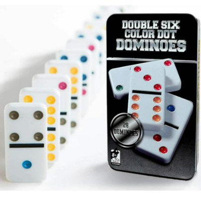 Jogo De Dominó Double Six Color Dot Dominoes 28 Peças