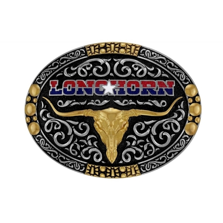 Fivela Country Masculina Cowboy Longhorn Tam G 14130fj Nd