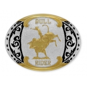 Fivela Country Touro  Bull Rider - Tam G - 12149f Pd