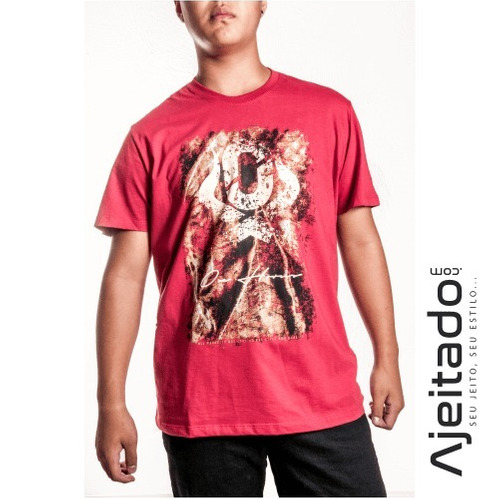 Camiseta Masculina Vermelha Manga Curta Ox Horns - Ref1056