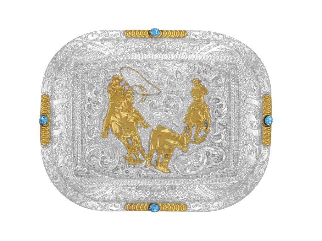 Fivela Country Masculina Team Roping - Tam G - 11232f Pd