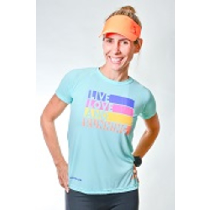 Camisa Baby Look Live Love And Running P