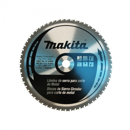 Disco de Serra da LC1230 Makita p/ Metal 60 dentes com Ranhura a Laser - B-33962