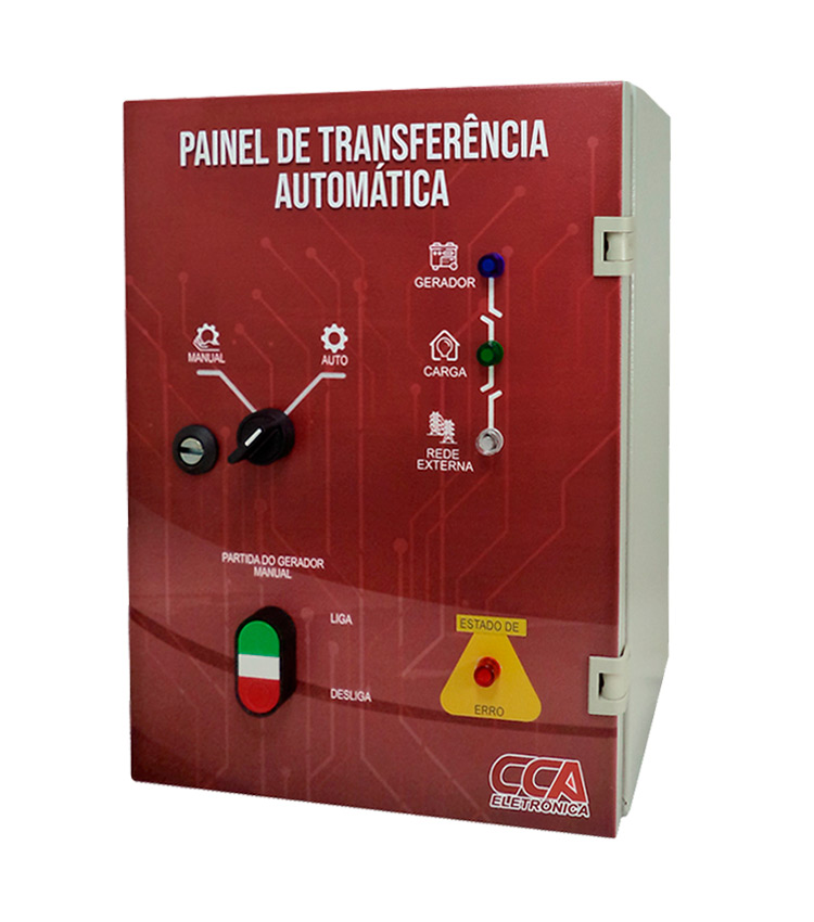 Painel Completo para Transferência Automática Rede/Gerador 63A Tetrapolar 220/380V com Controlador em Quadro Metálico  - Canal da Indústria | Componentes Industriais