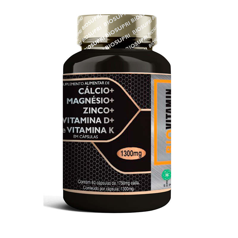 Calcio + magnésio + zinco + vitamina D + vitamina K